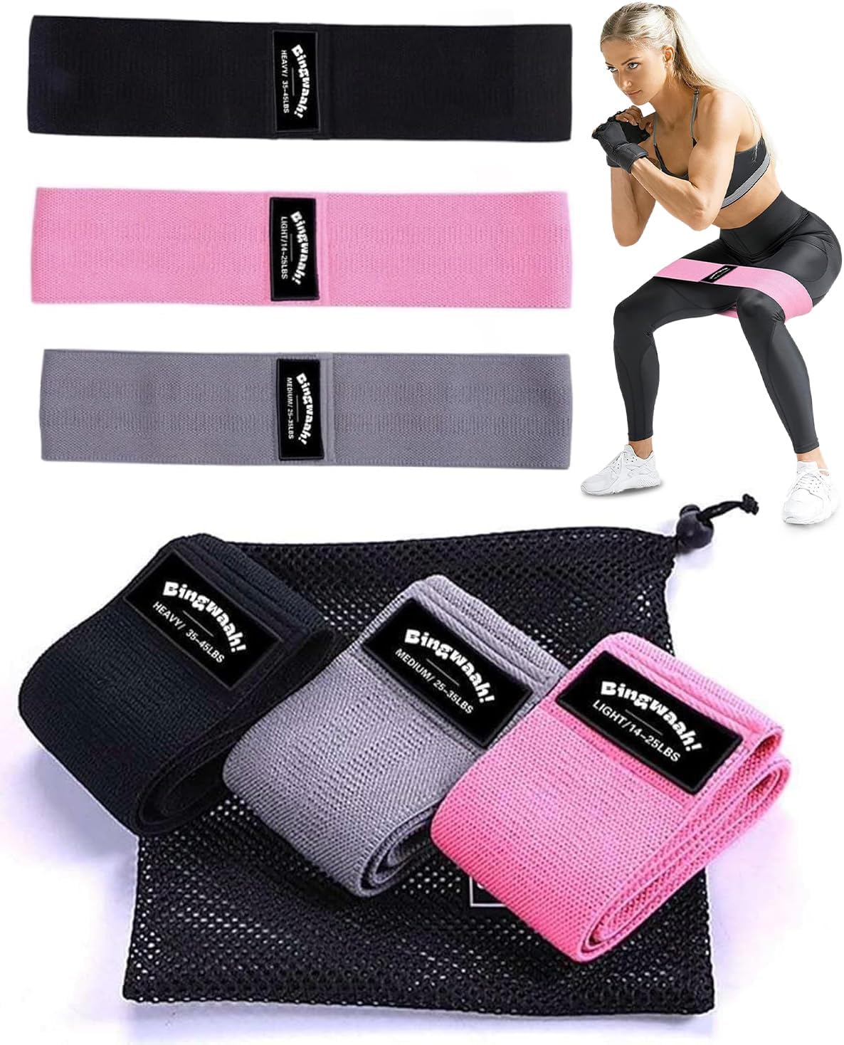 Fabric Resistance Bands for Wo - Resistance Loop Mini Band review and price