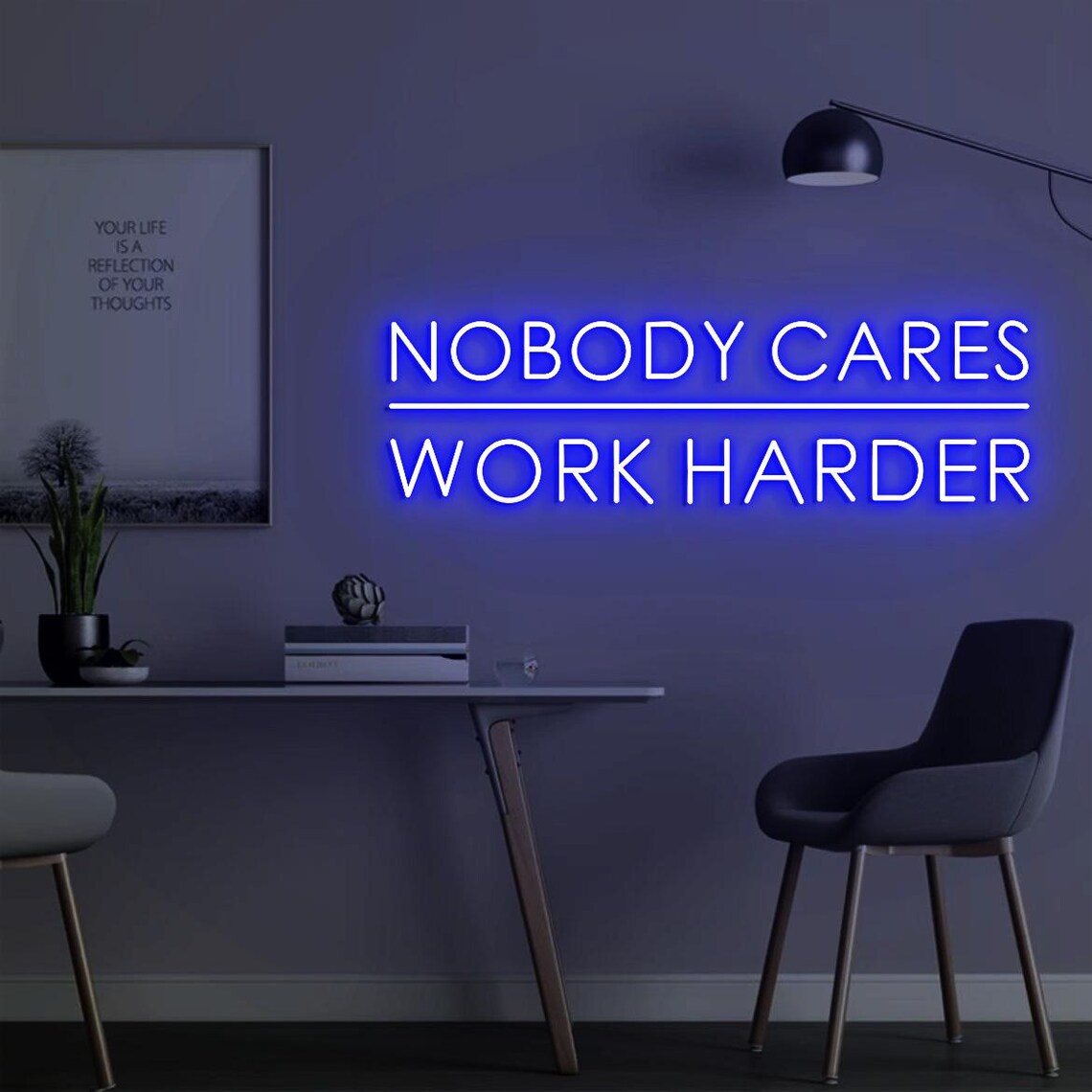 Nobody Cares Work Harder Neon  - Home Gym Outdoor Ideas review and price