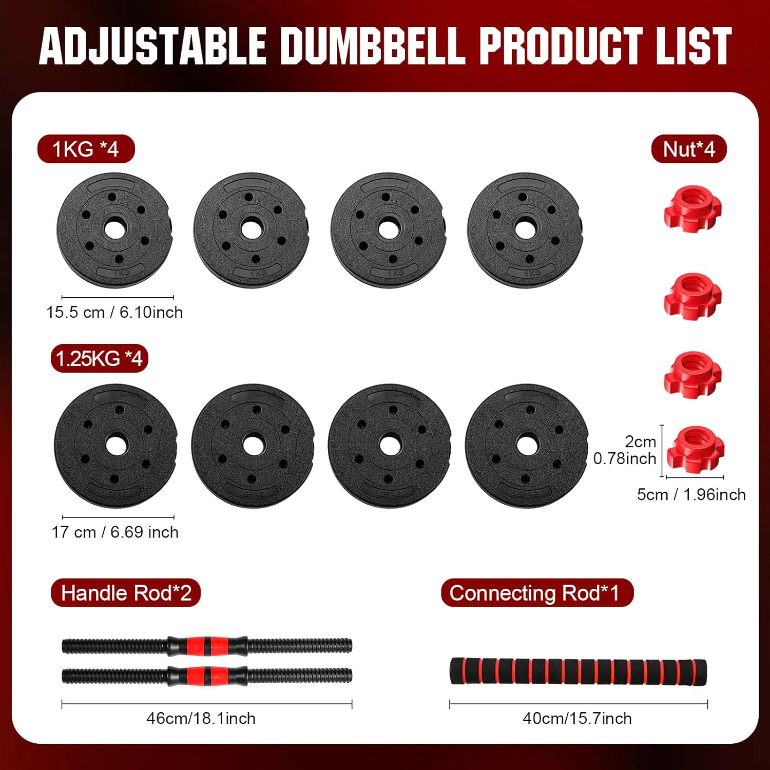 22lb 2-in-1 Adjustable Dumbbel - Home Gym Kit review and price