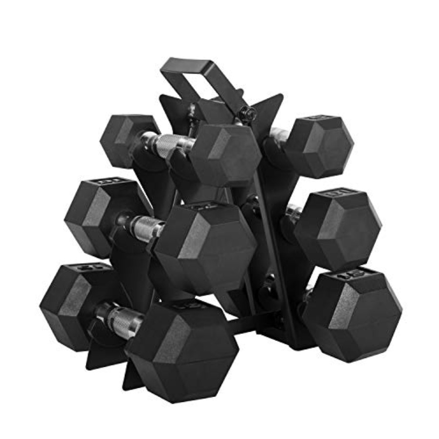 Coated Hex Dumbbell Weight Set - Hex Dumbbell Set review and price