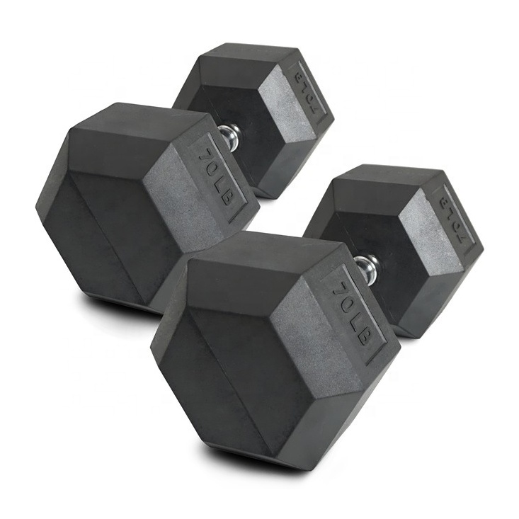 70lb Rubber Hex Dumbbell Set C - Hex Dumbbell Set review and price