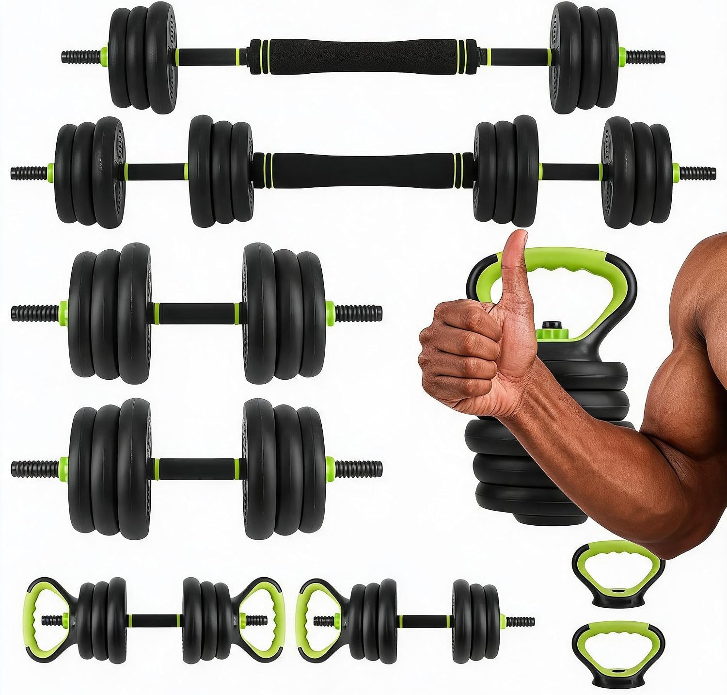 4 in 1 Adjustable Dumbbell Set - Home Gym Kit review and price