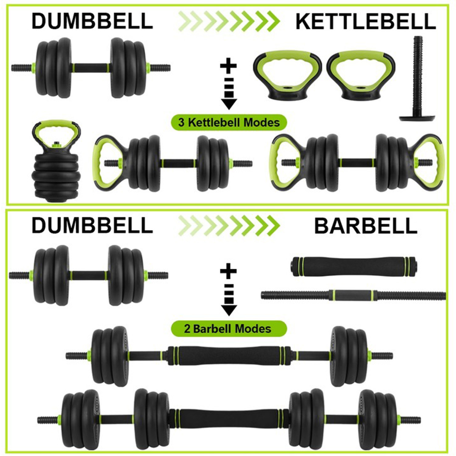 4 in 1 Adjustable Dumbbell Set - Home Gym Kit review and price