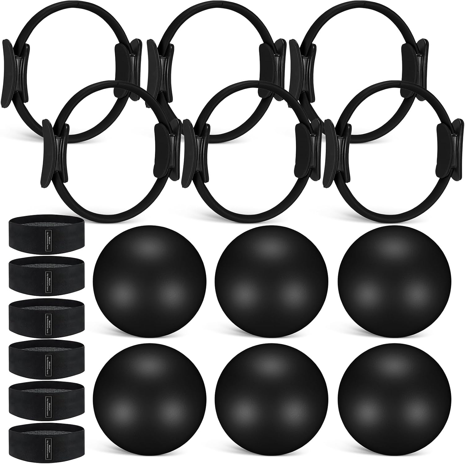 18 Pcs Pilates Ring And Ball S - Resistance Loop Mini Band review and price
